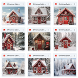 Ultimate Christmas Cabin Background Bundle