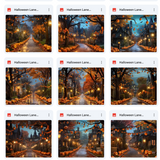Ultimate Halloween Lane Background Bundle