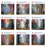 Ultimate Rainbow Forest Background Bundle