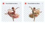 Magical Floral Ballerina Overlays