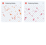 Magical Fluttering Petals Overlays
