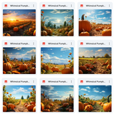 Ultimate Whimsical Pumpkin Patch Background Bundle