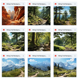 Ultimate Hiking Trails Background Bundle