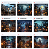 Ultimate Halloween Town Background Bundle