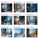 Ultimate Snowy Forest Background Bundle
