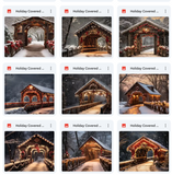 Ultimate Holiday Covered Bridge Background Bundle