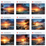 Ultimate Sunset Beach Background Bundle