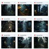 Ultimate Haunted Path Background Bundle