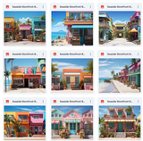 Ultimate Seaside Storefront Background Bundle