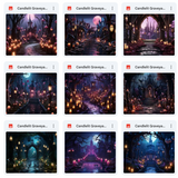 Ultimate Candlelit Graveyard Background Bundle