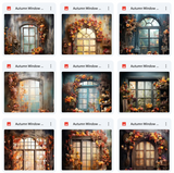 Ultimate Autumn Window Portrait Background Bundle