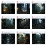 Ultimate Haunted Path Background Bundle