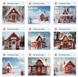 Ultimate Christmas Cabin Background Bundle