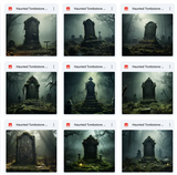 Ultimate Haunted Tombstone Background Bundle