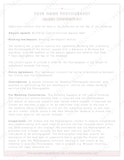 Wedding Business Forms Packet Templates