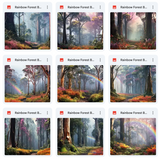 Ultimate Rainbow Forest Background Bundle