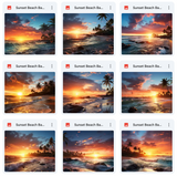 Ultimate Sunset Beach Background Bundle