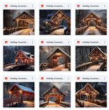 Ultimate Holiday Covered Bridge Background Bundle