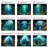 Ultimate Underwater World Background Bundle