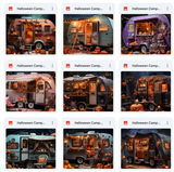 Ultimate Halloween Camper Background Bundle