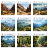 Ultimate Hiking Trails Background Bundle