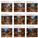 Ultimate Halloween Lane Background Bundle