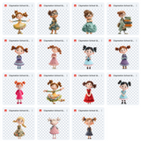 Claymation Kids Series: School Girl Asset Pack