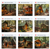 Ultimate Retro Summer Camp Background Bundle