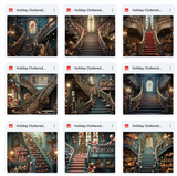 Ultimate Holiday Cluttered Stairs Background Bundle