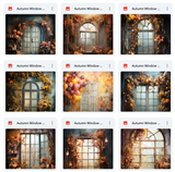 Ultimate Autumn Window Portrait Background Bundle