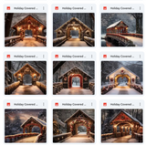 Ultimate Holiday Covered Bridge Background Bundle