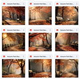 Ultimate Autumn Park Background Bundle