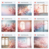 Ultimate Pastel Plumes Background Bundle