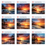 Ultimate Sunset Beach Background Bundle