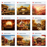 Ultimate Apples & Honey Background Bundle