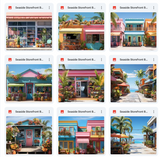 Ultimate Seaside Storefront Background Bundle