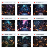 Ultimate Candlelit Graveyard Background Bundle