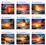 Ultimate Sunset Beach Background Bundle