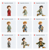 Claymation Kids Series: School Boy Asset Pack