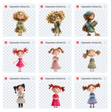 Claymation Kids Series: School Girl Asset Pack