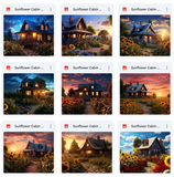 Ultimate Sunflower Cabin Background Bundle