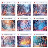 Ultimate Candy Corn Forest Background Bundle