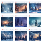 Ultimate Winter Wonderland Background Bundle
