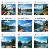 Ultimate Summer at the Lake Background Bundle