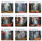 Ultimate Rainbow Forest Background Bundle