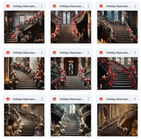 Ultimate Holiday Staircase Background Bundle