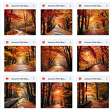 Ultimate Autumn Path Background Bundle