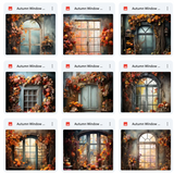 Ultimate Autumn Window Portrait Background Bundle