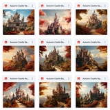 Ultimate Autumn Castle Background Bundle