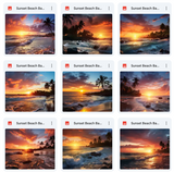 Ultimate Sunset Beach Background Bundle